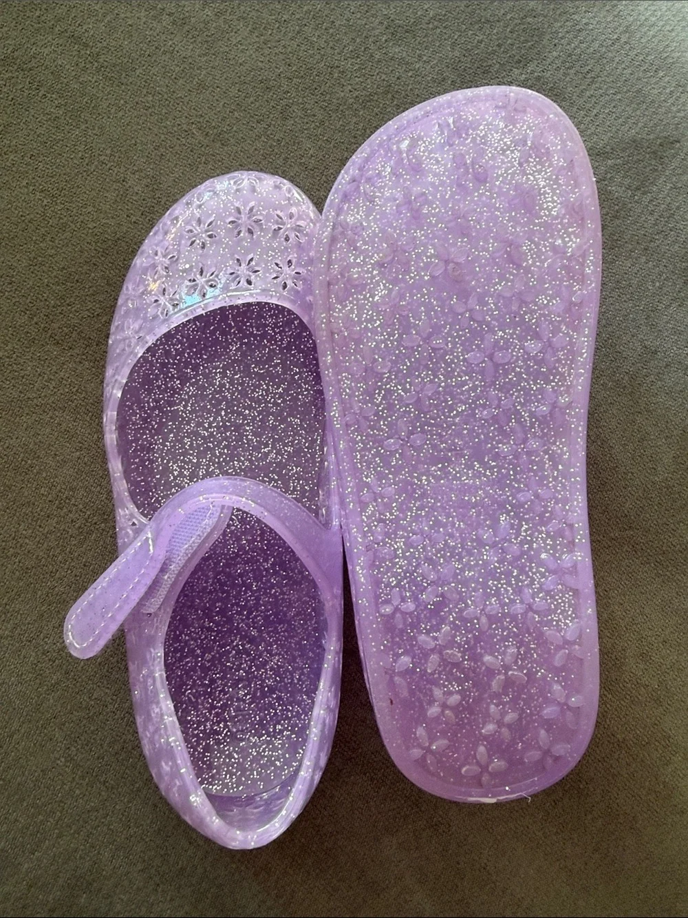 Old Navy Glitter Jelly Mary Jane Shoes - Purple